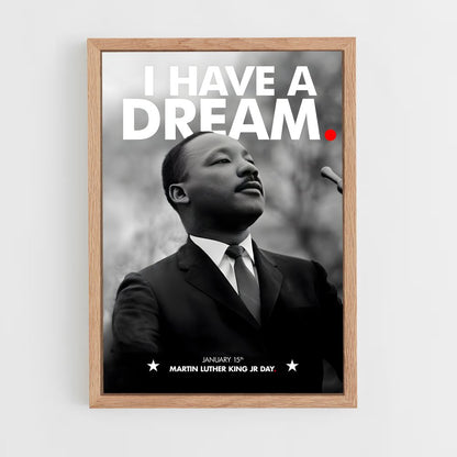 martin-luther-king-4 cadre Bois clair