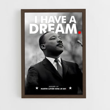 martin-luther-king-4 cadre Bois foncé