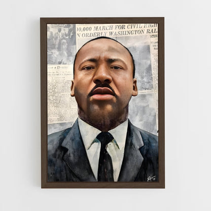 martin-luther-king-5 cadre Bois foncé