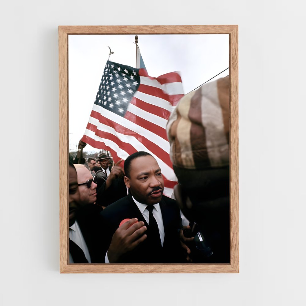 martin-luther-king-8 cadre Bois clair