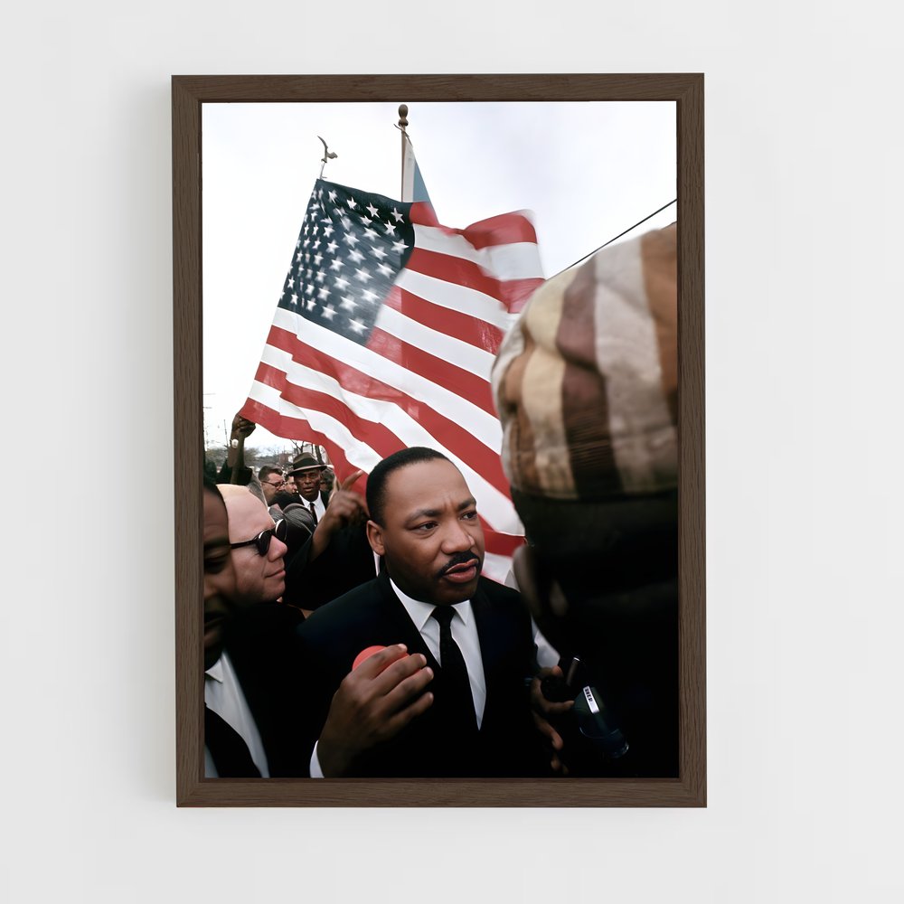 martin-luther-king-8 cadre Bois foncé