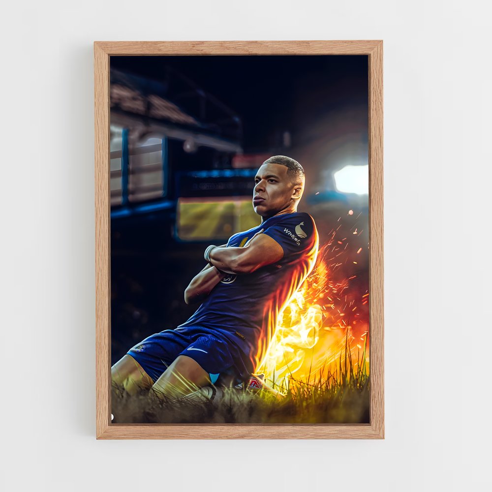 mbappe-5 cadre Bois clair