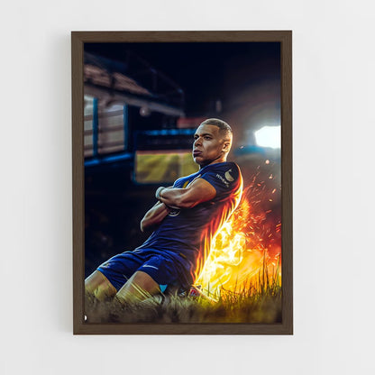 mbappe-5 cadre Bois foncé