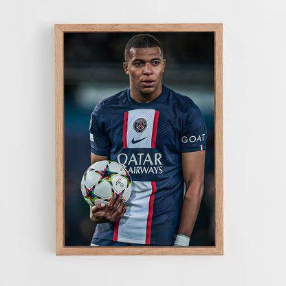 mbappe-7 cadre Bois clair