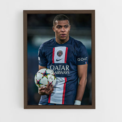 mbappe-7 cadre Bois foncé
