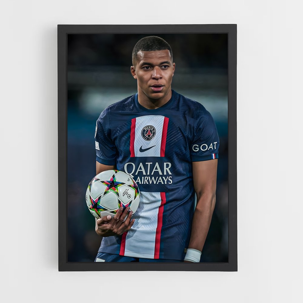 mbappe-7 cadre Noir