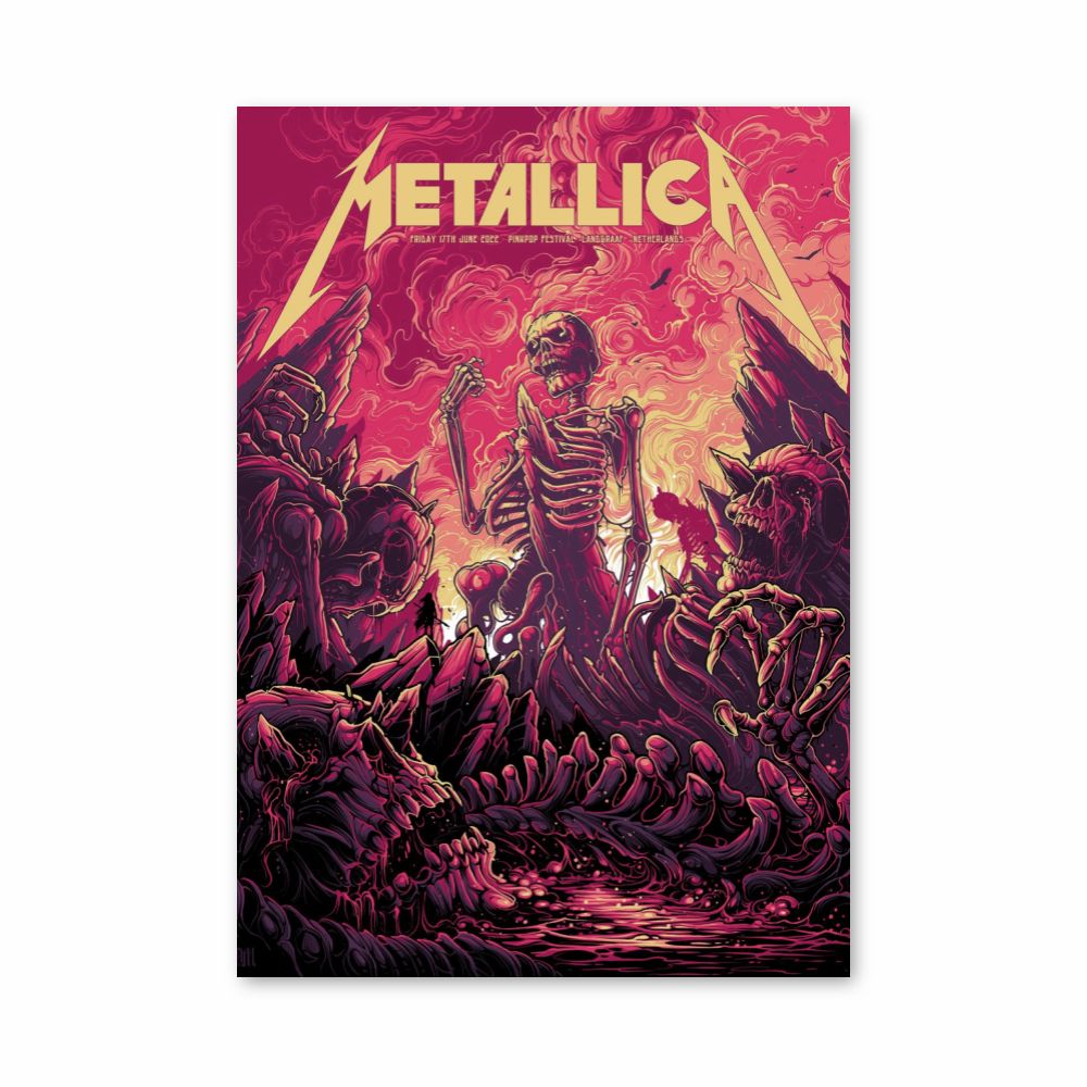 Metallica-Skelett-Poster