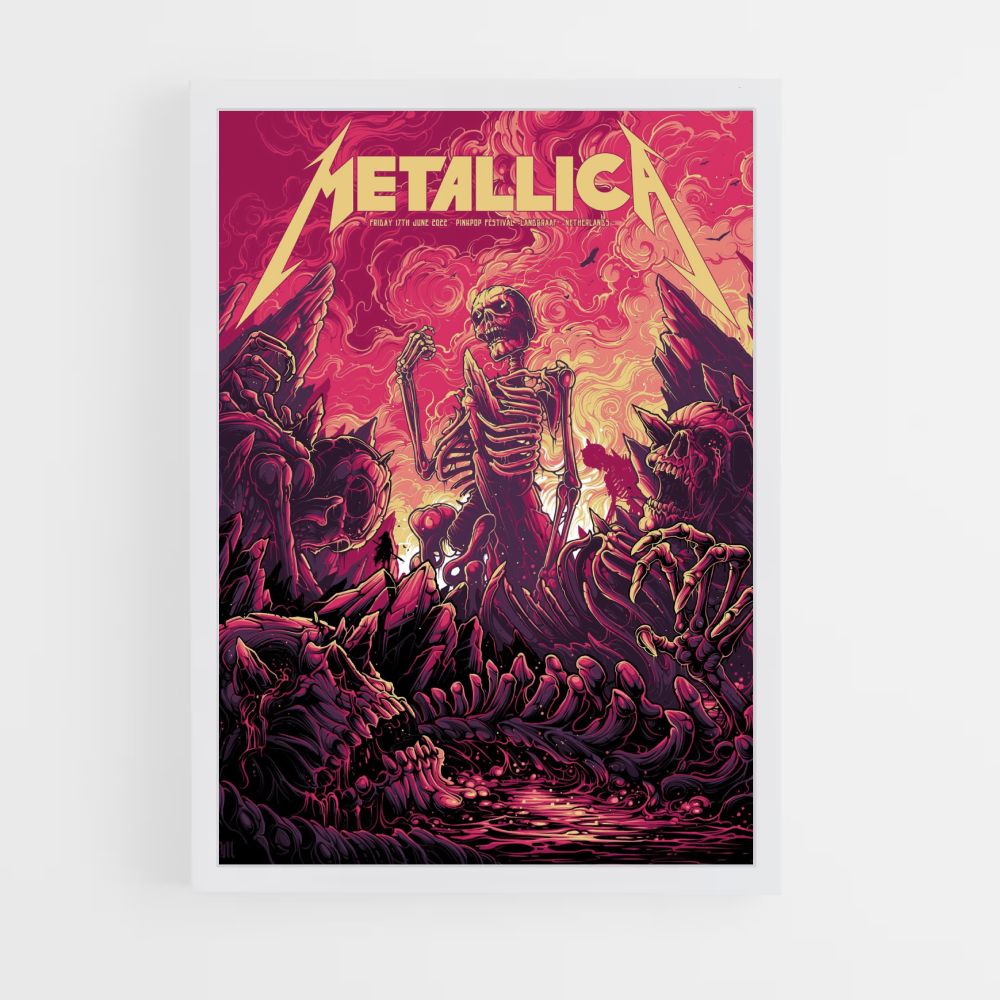 Metallica-Skelett-Poster