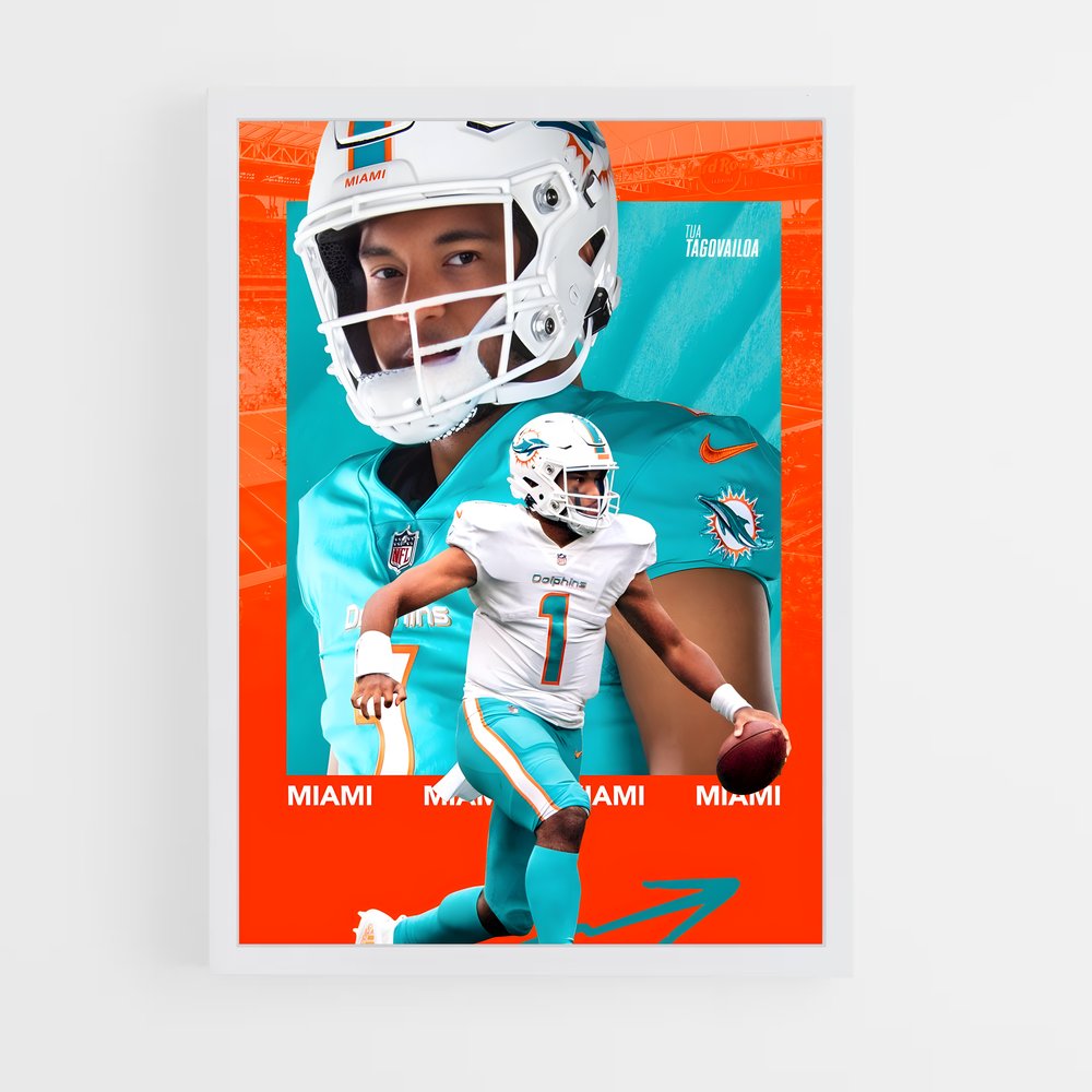 miami-dolphins-20 cadre Blanc