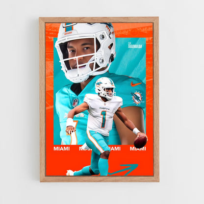 miami-dolphins-20 cadre Bois clair