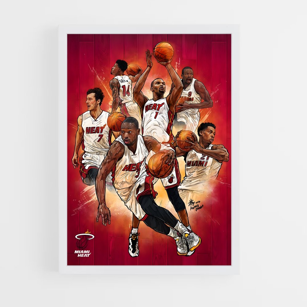 miami-heat-4 cadre Blanc