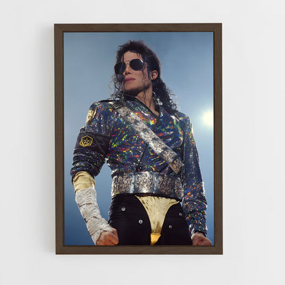 michael-jackson-2 cadre Bois foncé