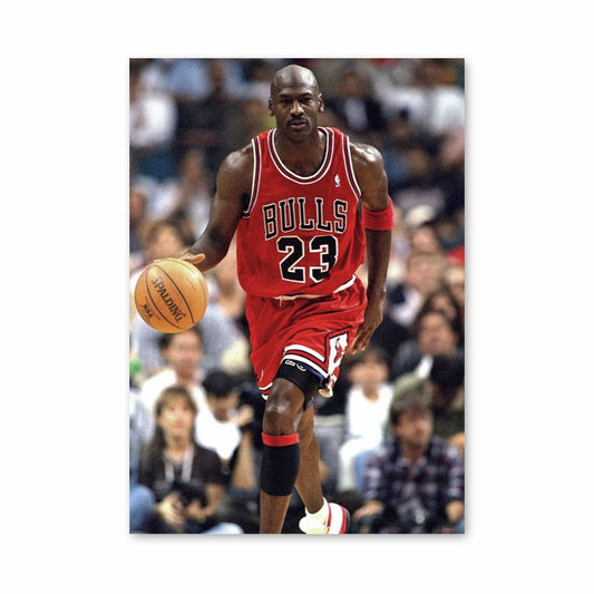 Poster Michael Jordan dribbelt