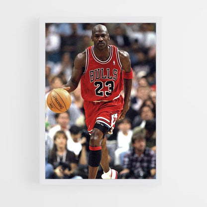 Poster Michael Jordan dribbelt