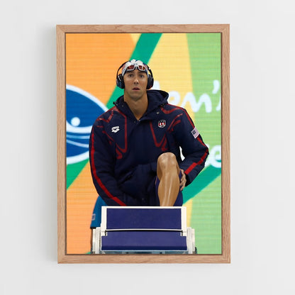 michael-phelps-2 cadre Bois clair
