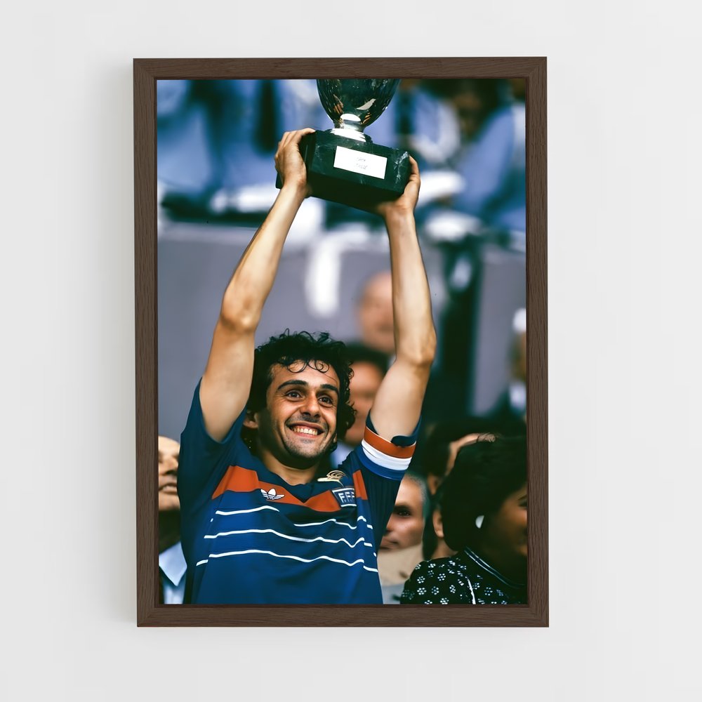 michel-platini-2 cadre Bois foncé