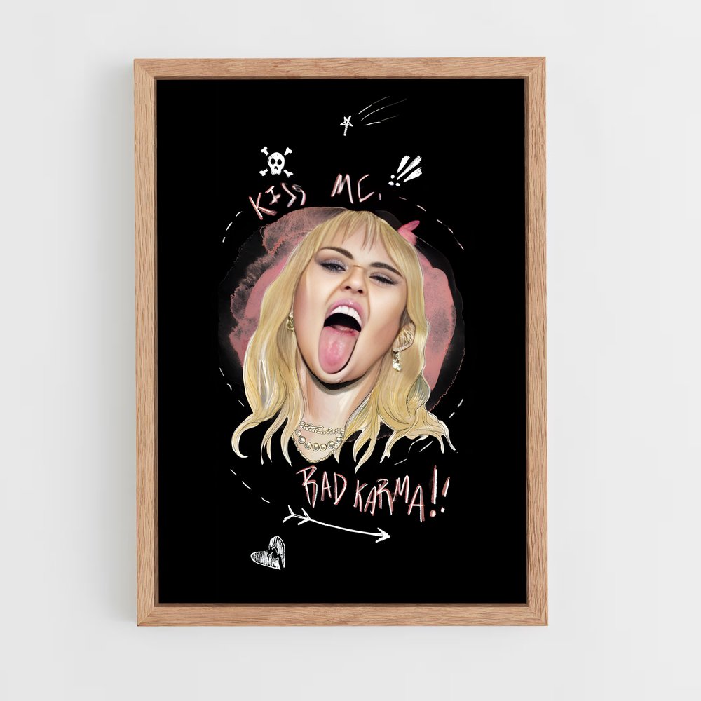 miley-cyrus-16 cadre Bois clair