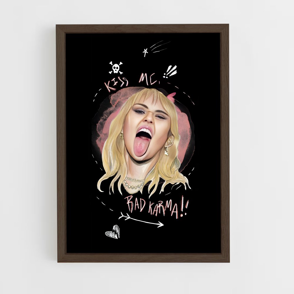 miley-cyrus-16 cadre Bois foncé