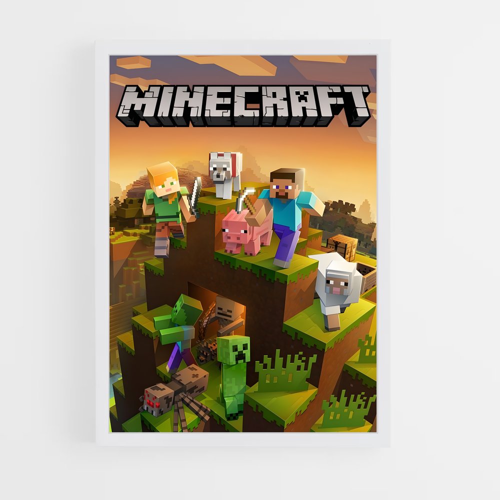 minecraft-10 cadre Blanc