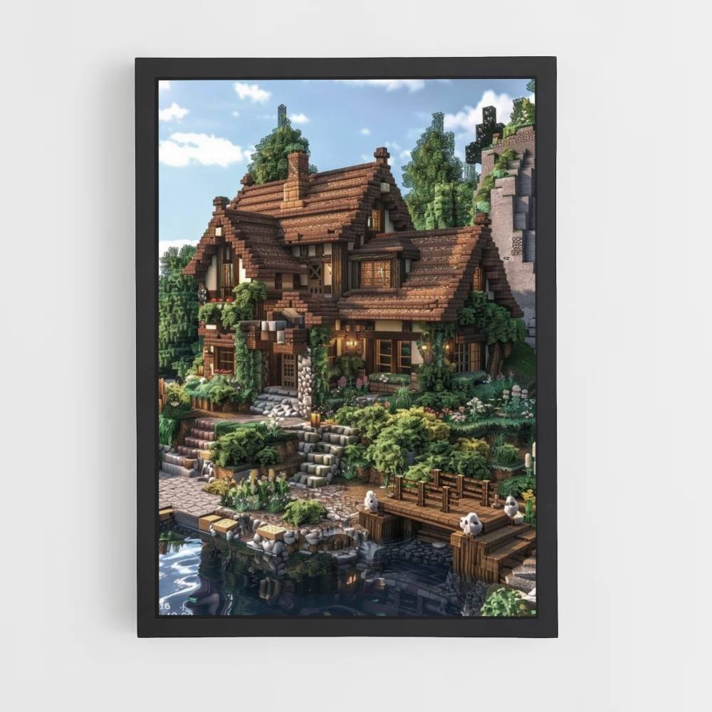 Minecraft-Haus-Poster