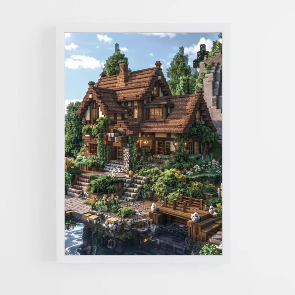 Minecraft-Haus-Poster