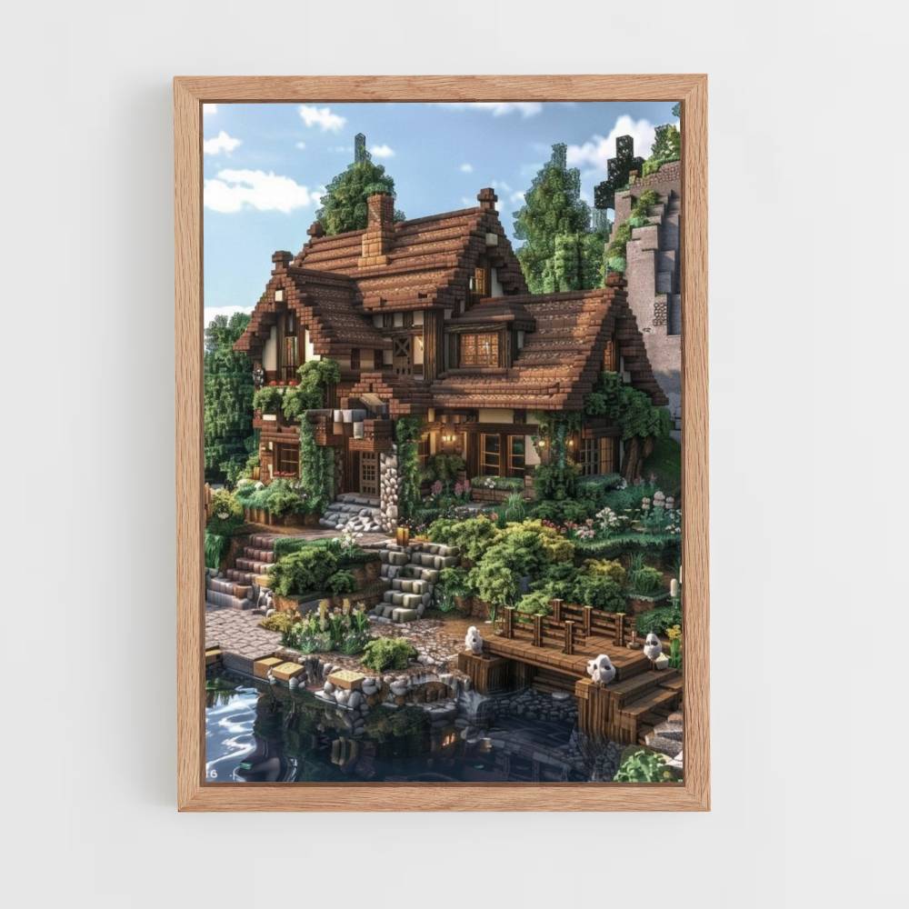 Minecraft-Haus-Poster