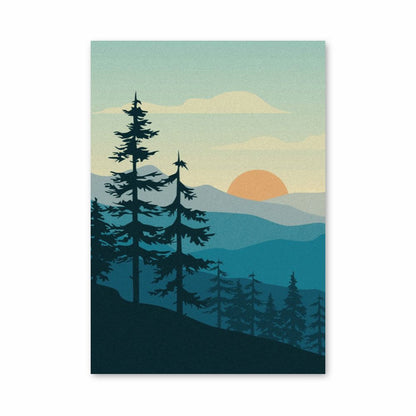 Minimalistisches Waldposter