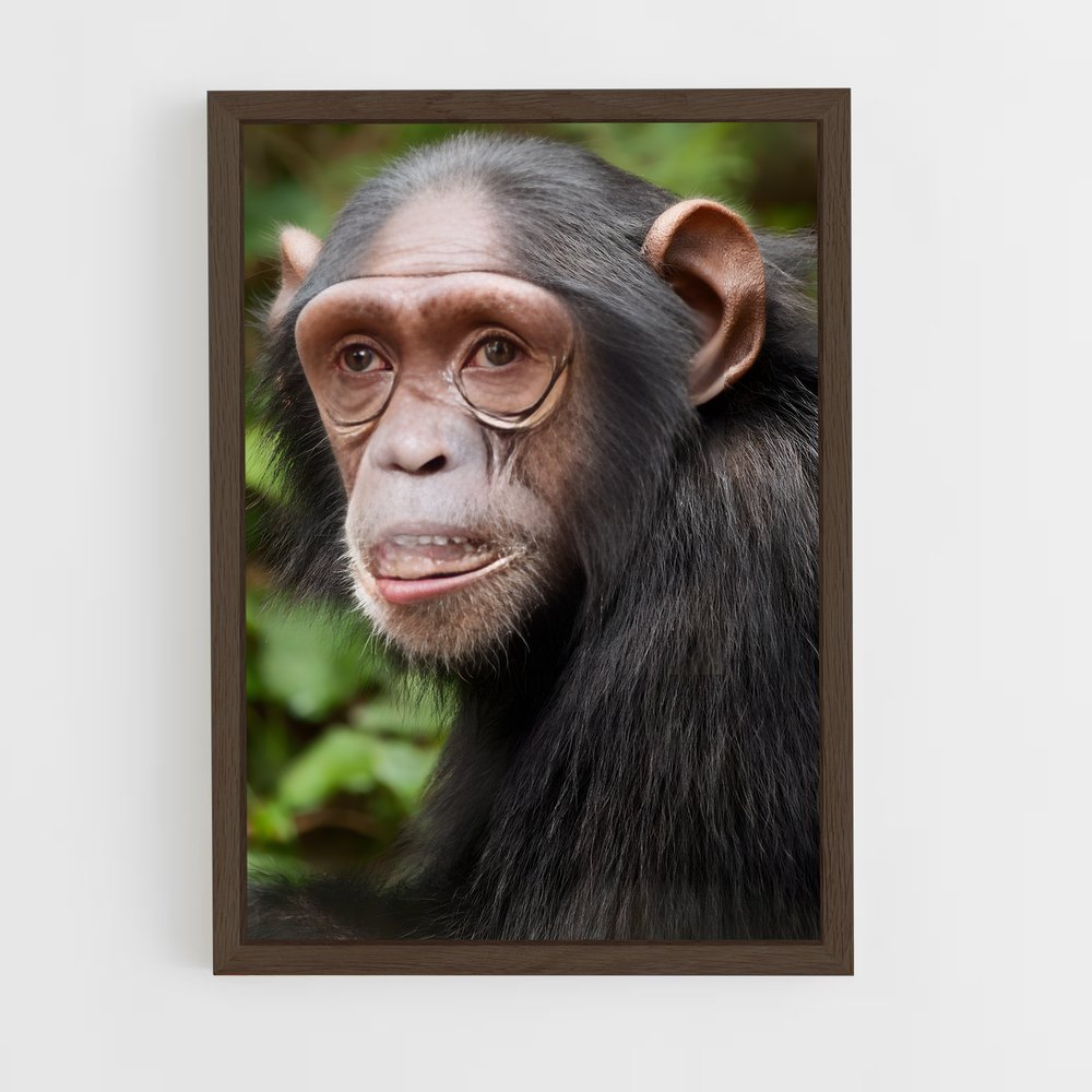 monkey-11 cadre Bois foncé