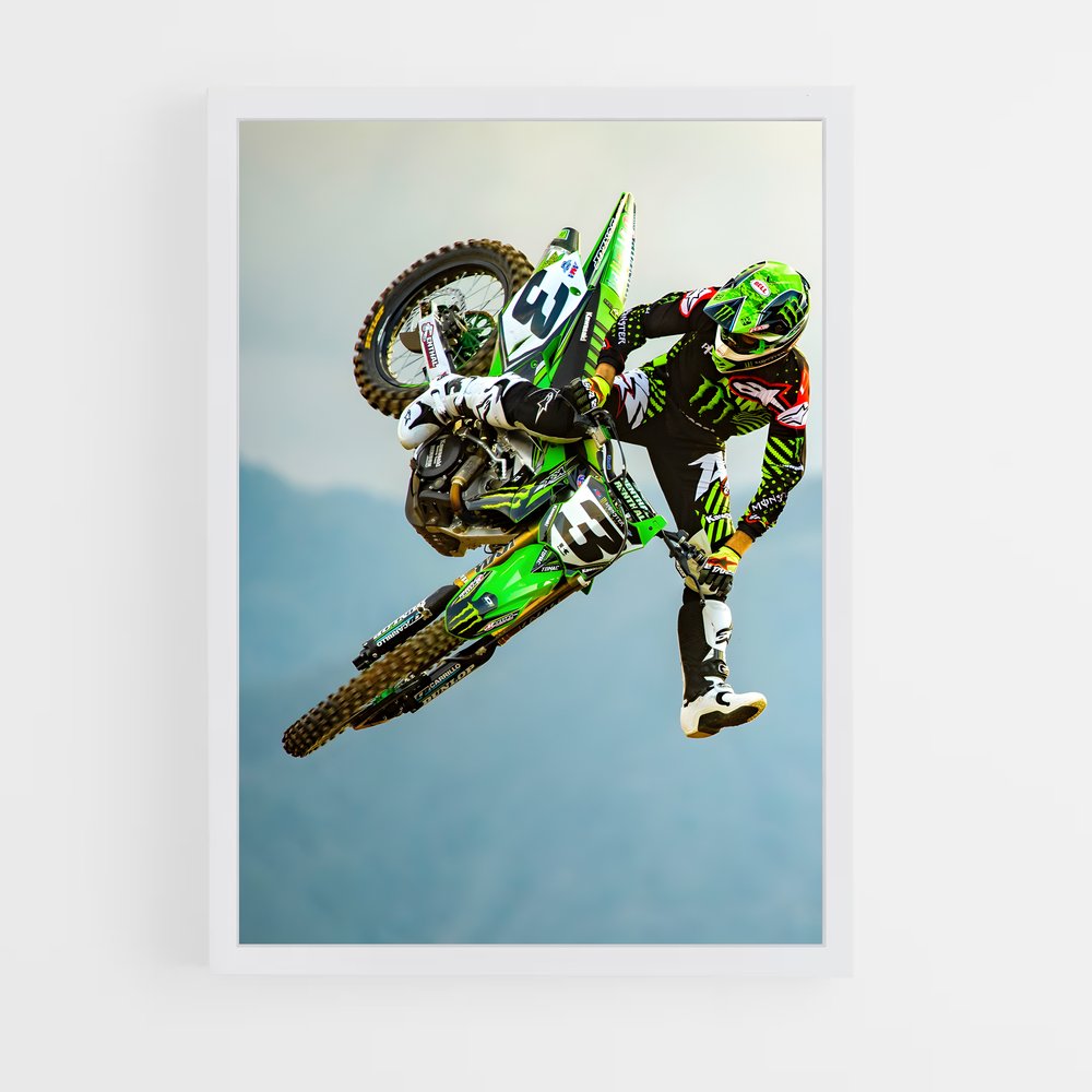 moto-cross-10 cadre Blanc