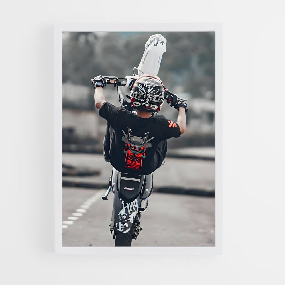 moto-cross-4 cadre Blanc