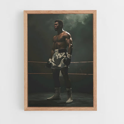 muhammad-ali-6 cadre Bois clair