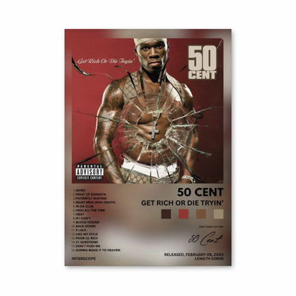 Poster 50cent Werde reich oder stirb beim Versuch