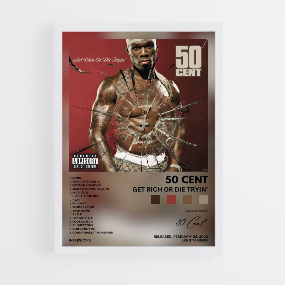 Poster 50cent Werde reich oder stirb beim Versuch