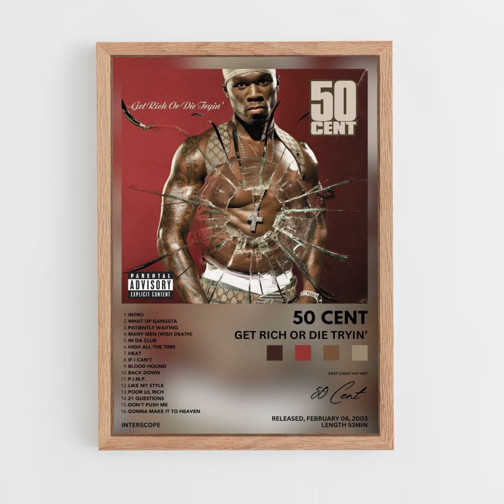 Poster 50cent Werde reich oder stirb beim Versuch