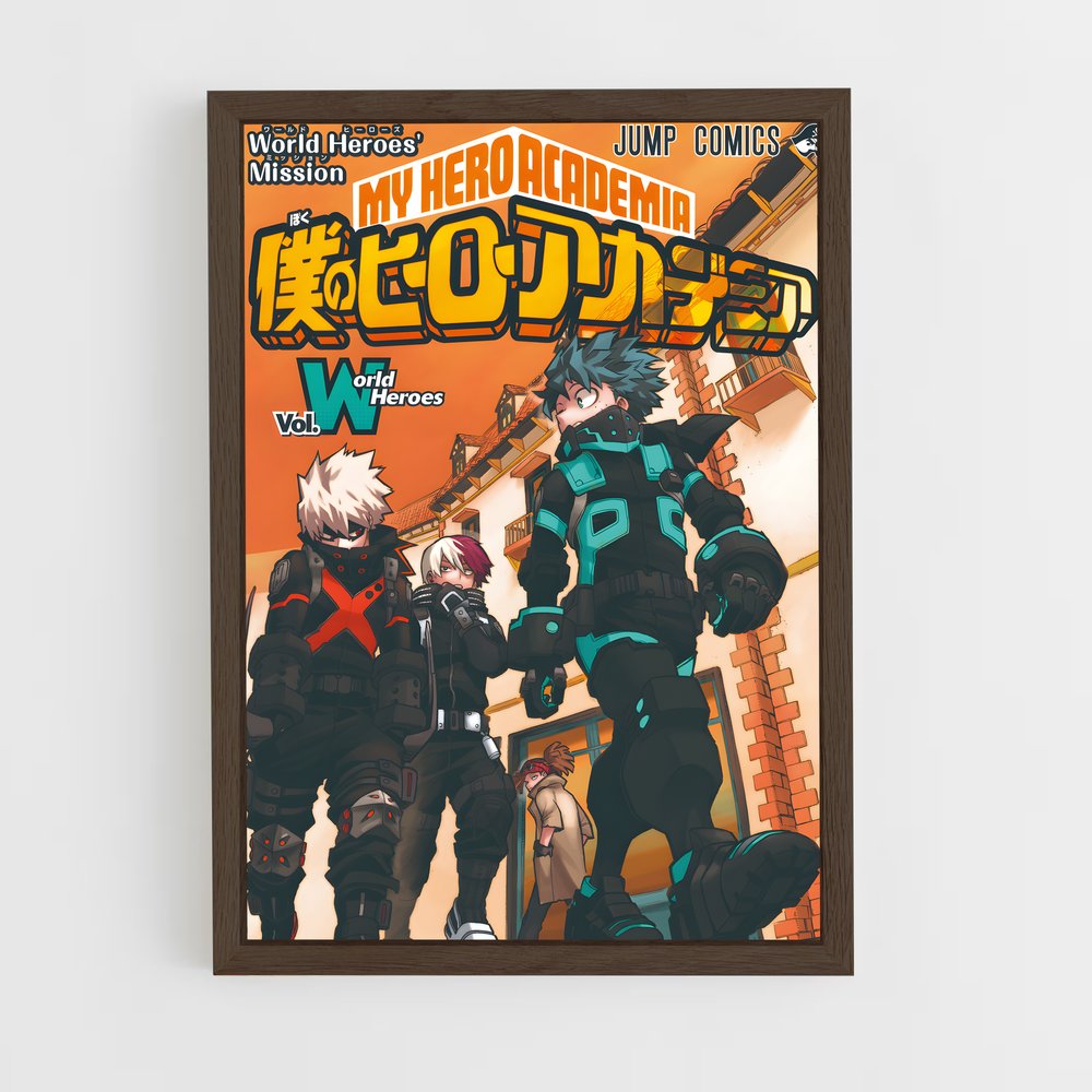my-hero-academia-16 cadre Bois foncé