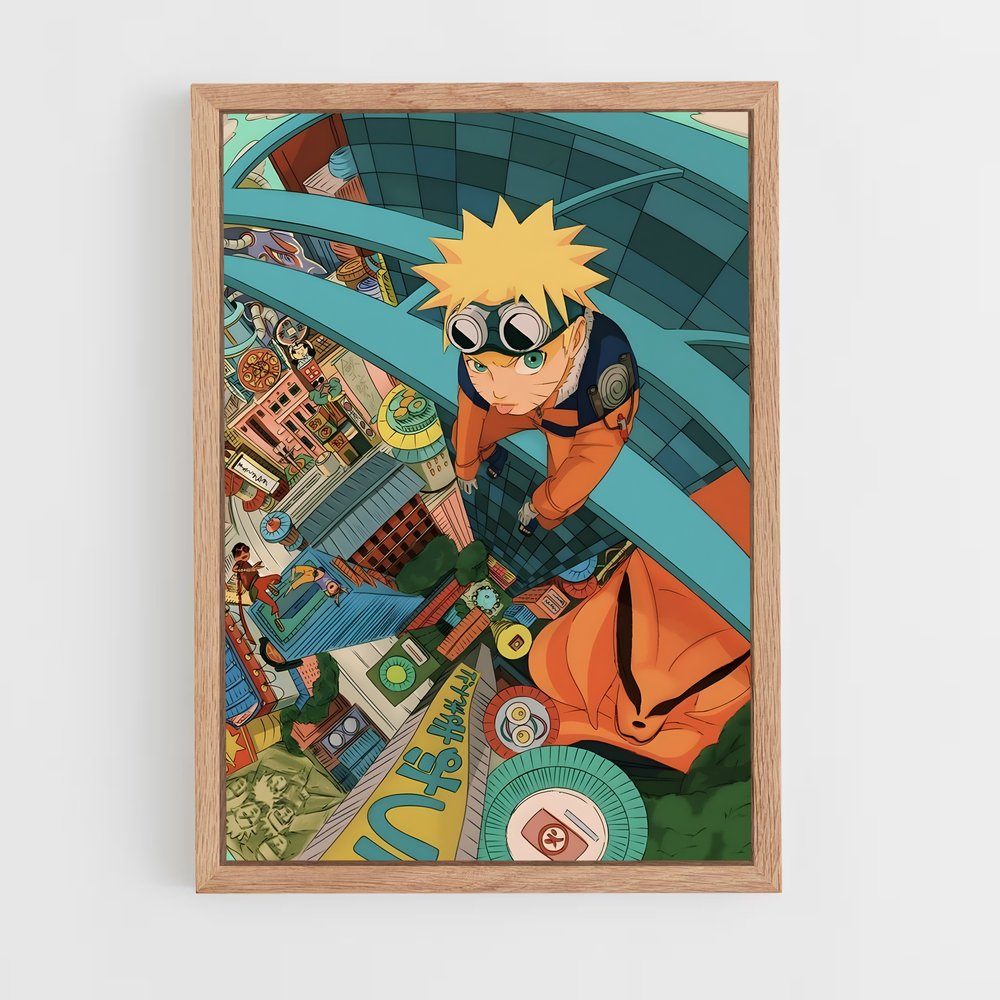 naruto-12 cadre Bois clair