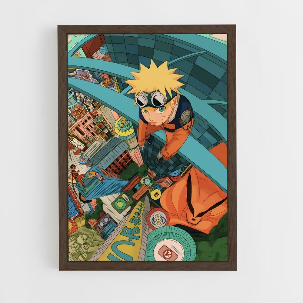 naruto-12 cadre Bois foncé