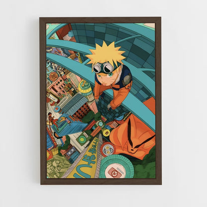 naruto-12 cadre Bois foncé