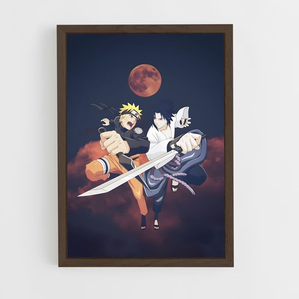 naruto-9 cadre Bois foncé