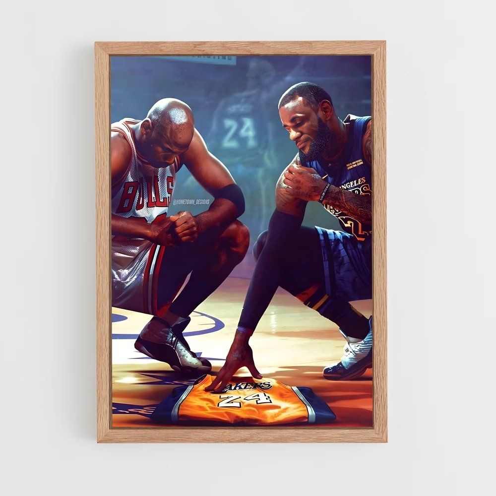 nba-basketball-1 cadre Bois clair