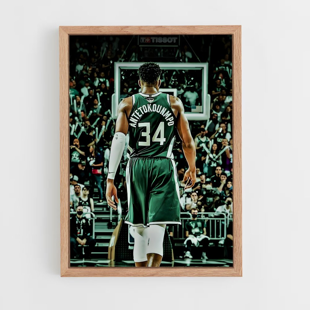 nba-basketball-11 cadre Bois clair