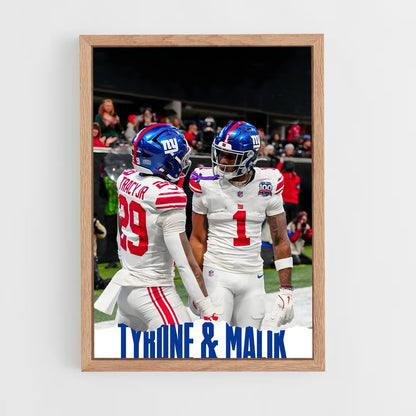 new-york-giants-1 cadre Bois clair