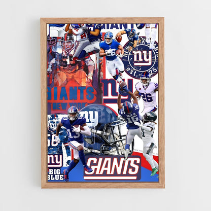 new-york-giants-2 cadre Bois clair