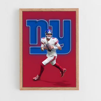 new-york-giants-8 cadre Bois clair