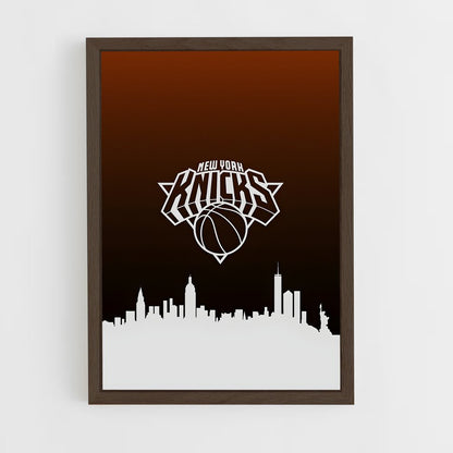 new-york-knicks-20 cadre Bois foncé