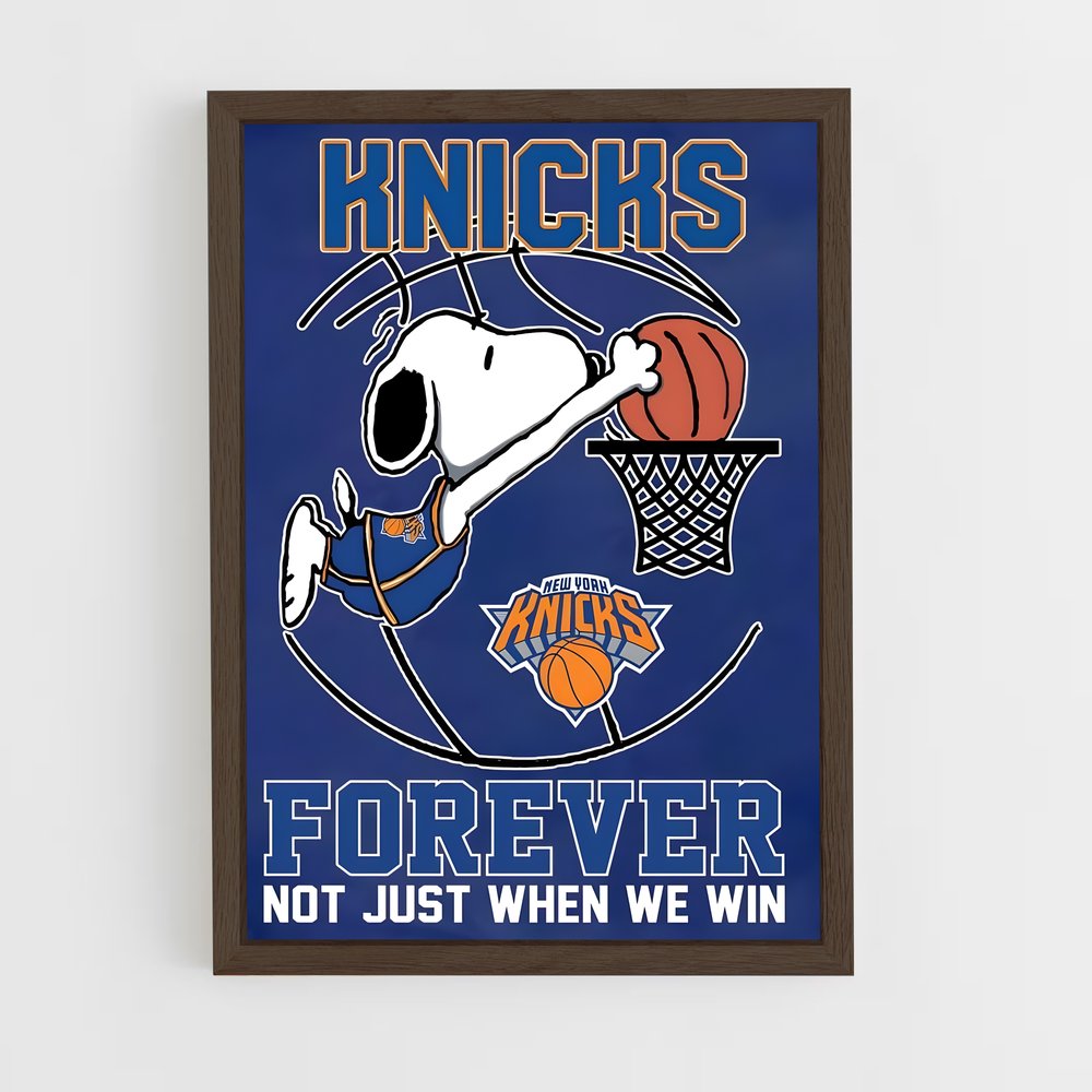 new-york-knicks-25 cadre Bois foncé