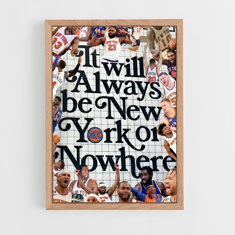 new-york-knicks-8 cadre Bois clair
