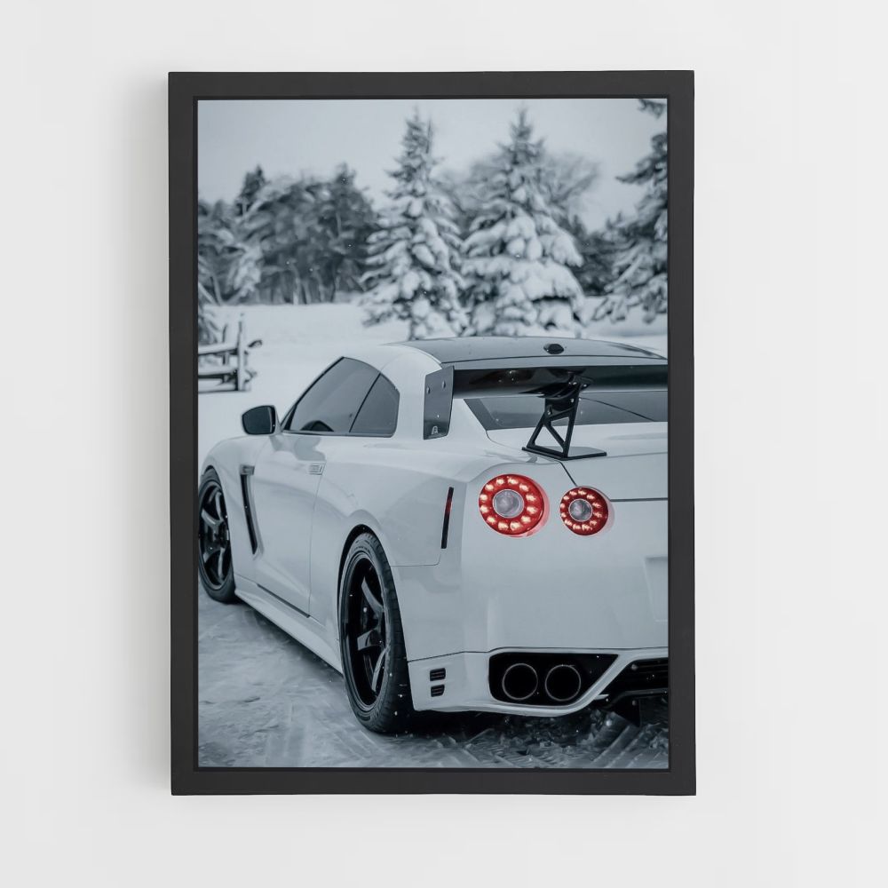 Poster Nissan GTR Schnee