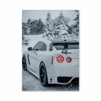 Poster Nissan GTR Schnee