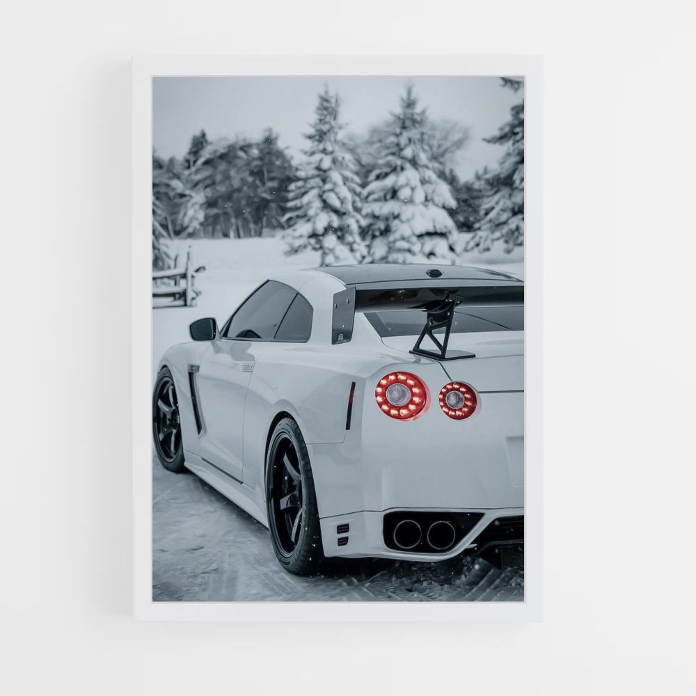 Poster Nissan GTR Schnee